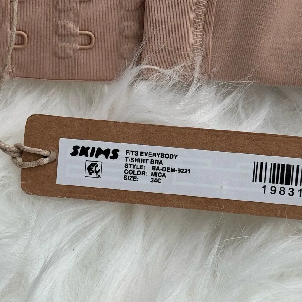 Skims Fits Everybody T-Shirt Bra Mica Size 34C - Picture 7 of 7